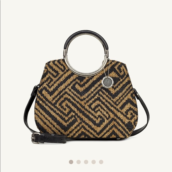 Patricia Nash Handbags - Patricia Nash Aria Dbl Ring Shopper.TribalWeave. Natural/Black.Dust Bag Included